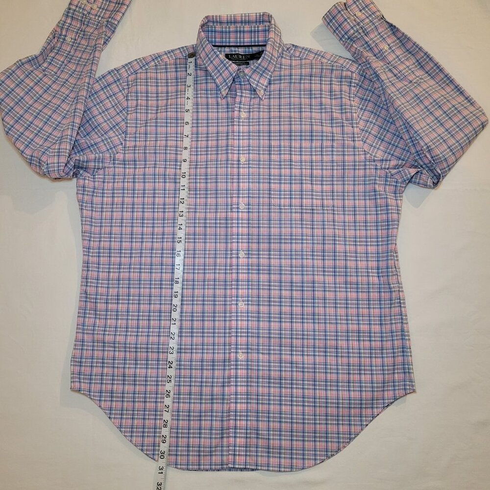 Lauren Ralph Lauren Button Up Shirt Mens Plaid Large Preppy Academia - Picture 9 of 9